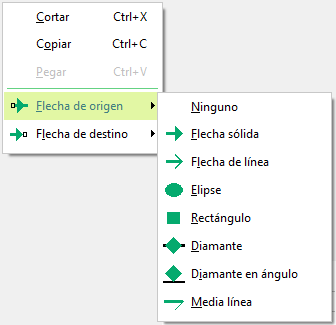 flechas finales línea