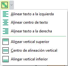 alineación texto