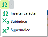 insert character, subscript and superscript