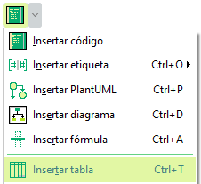 insertar tabla