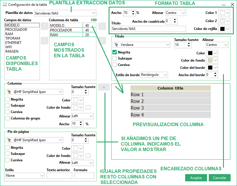 editor tabla enlazada