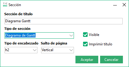 edit Gantt section