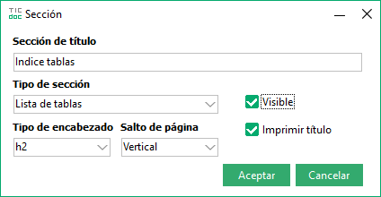 editing section tables